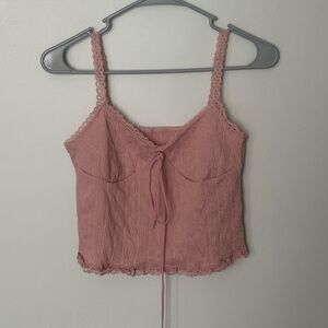 Amazon Dusty Rose Lace Cami Top